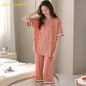 SUKAE M-5XL Cool Modal Woman's Pajamas Summer Plus Size Calf-length Pijamas Casual Knee-length Home suits Women's Capris Sleepwear