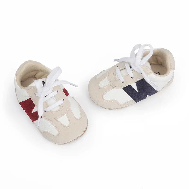 Newborn Baby Sneakers Letter Patchwork Baby Casual Shoes Anti-slip Hundred Toddler Baby Boys Girls Shoes 0-18 Months