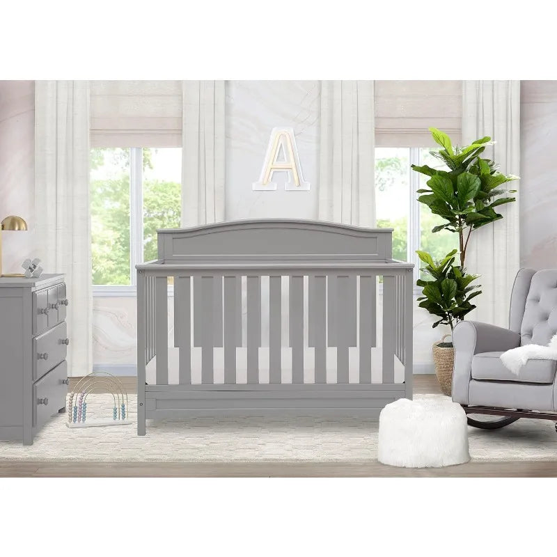 Children Emery 4-in-1 Convertible Baby Crib - Greengard Gold Certified, Dark Chocolate