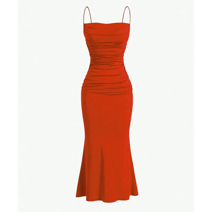 Mia Muse All Seasons Women's Dresses Elegant Party Fitting Slim Spaghetti Strap Mermaid Hem Maxi Fashion Party Dresses