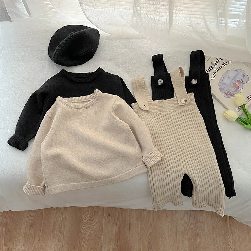 Baby Boys Girls Knitted Pants Children Casual Fashion Jumpsuits Kids Autumn Spring Trousers 2025 New Infant Clothing 0-3 Years