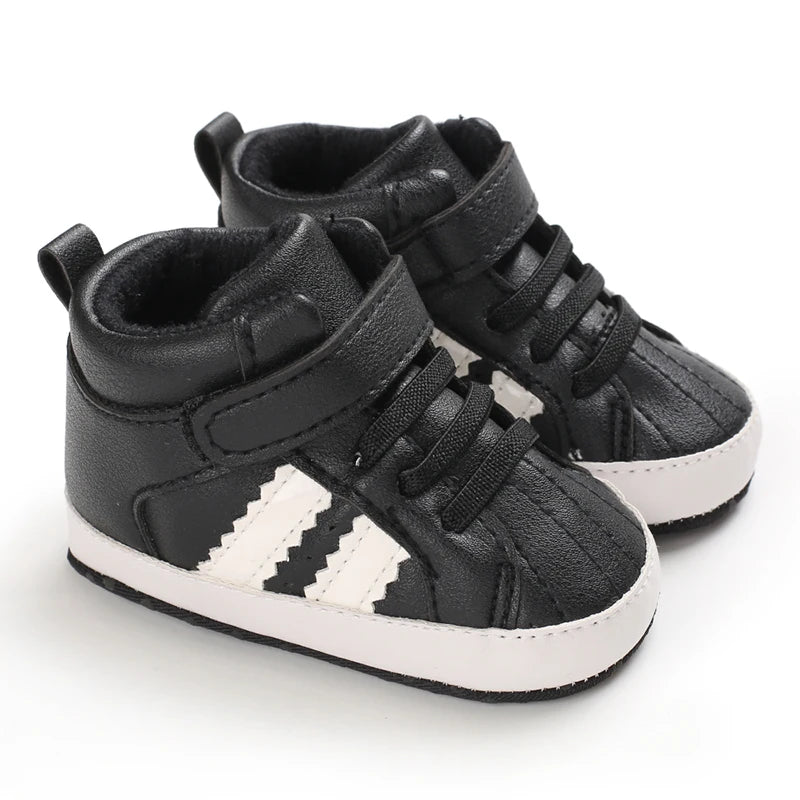 0-18M Baby Shoes Boy Newborn Infant Toddler Casual Comfort Cotton Sole Anti-slip PU Leather First Walkers Crawl Crib Shoes