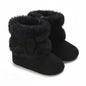 Cute Bowknot Comfortable Boots For Baby Girls Soft Warm Plus Fleece Boots For Indoor Walking Autumn And Winter