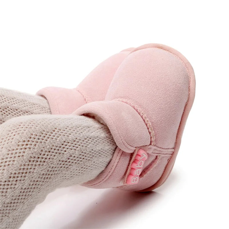 Suefunskry Baby Girls Boys Ankle Boots Non-slip Newborn Winter Snow Shoes Warm Flats Casual Walking Shoes for Toddler Infant