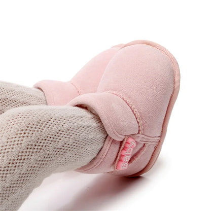 Suefunskry Baby Girls Boys Ankle Boots Non-slip Newborn Winter Snow Shoes Warm Flats Casual Walking Shoes for Toddler Infant