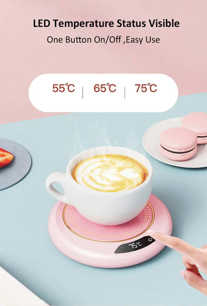 Mug Warmer USB Cup Heater Electric Coffee Milk Tea Water Heating Pad Thermostatic Coasters Cup Warmer for Home Office Mug Heater
