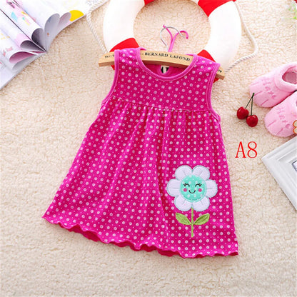 0-24M New born Cotton Flower Sleeveless Dresses Baby Girls Summer Multi Pattern Clothes Kids Princess Dress for 0-2Y Children