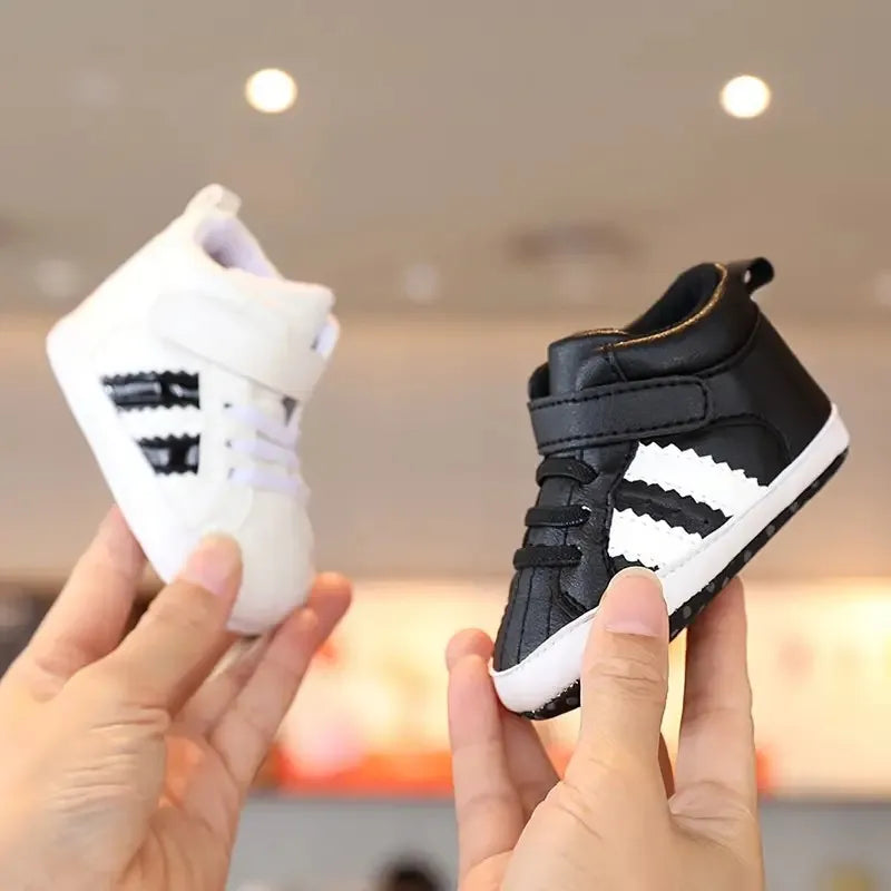 0-18M Baby Shoes Boy Newborn Infant Toddler Casual Comfort Cotton Sole Anti-slip PU Leather First Walkers Crawl Crib Shoes