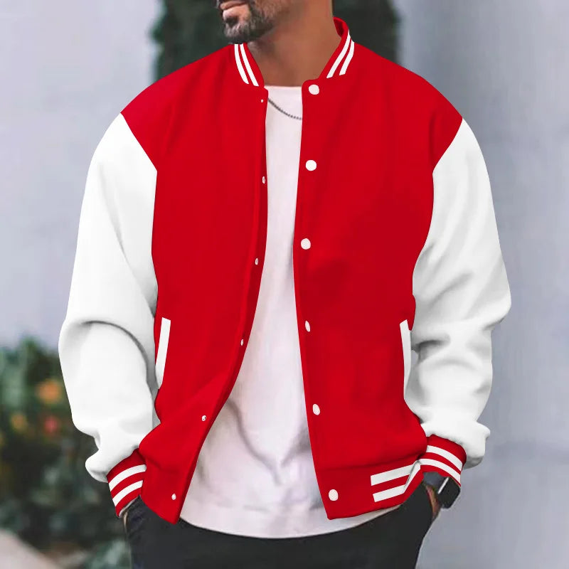 2026 New Loose Trendy Brand Baseball Jersey  Men Fashion Bomber Jacket Men's Casual Plus Size Tops Street Men's overcoat