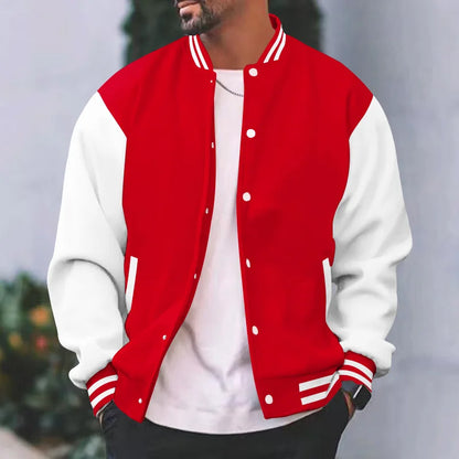 2026 New Loose Trendy Brand Baseball Jersey  Men Fashion Bomber Jacket Men's Casual Plus Size Tops Street Men's overcoat