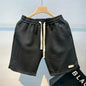 2026 Men Fashion Cotton Blended Solid Color Loosen Up The Waist Summer Multi-Pocket Shorts Wide Beach Casual Shorts Hot Selling