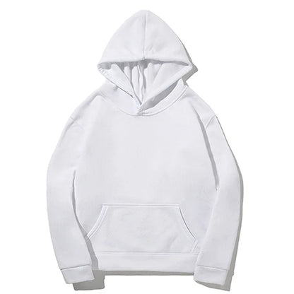 New Fashion Loose Hoodies For Men Spring and Autumn Casual Hooded Sweatshirt Men's Simple Tops Solid Color Thick Clothing Male