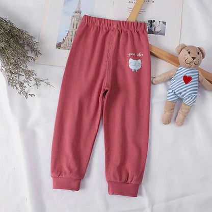 1-5Y Baby Boys Girls Pants Autumn Warm Toddler Infant Long Trousers Cartoon Soft Cotton Kids Children Pants Baby Leggings