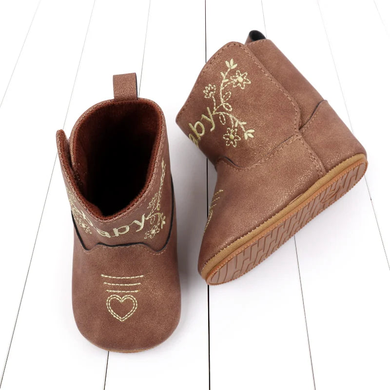 Baby Boots Made Of Soft PU and High-quality Cotton 2026 New Autumn and Winter Short Boots With Rubber Soles and Anti Slip Baby