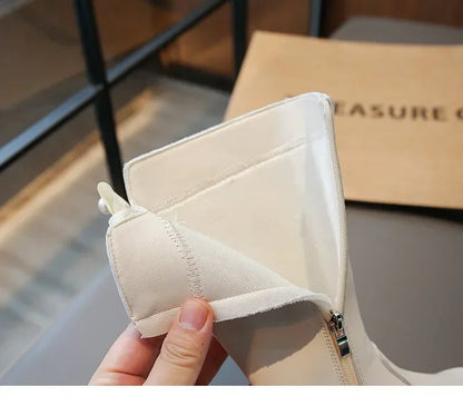 Knee Length Boots Children Shoes New 2025 Autumn Winter Fashion High Top Student Shoes Girls Princess Shoes with Bow Kids Boots