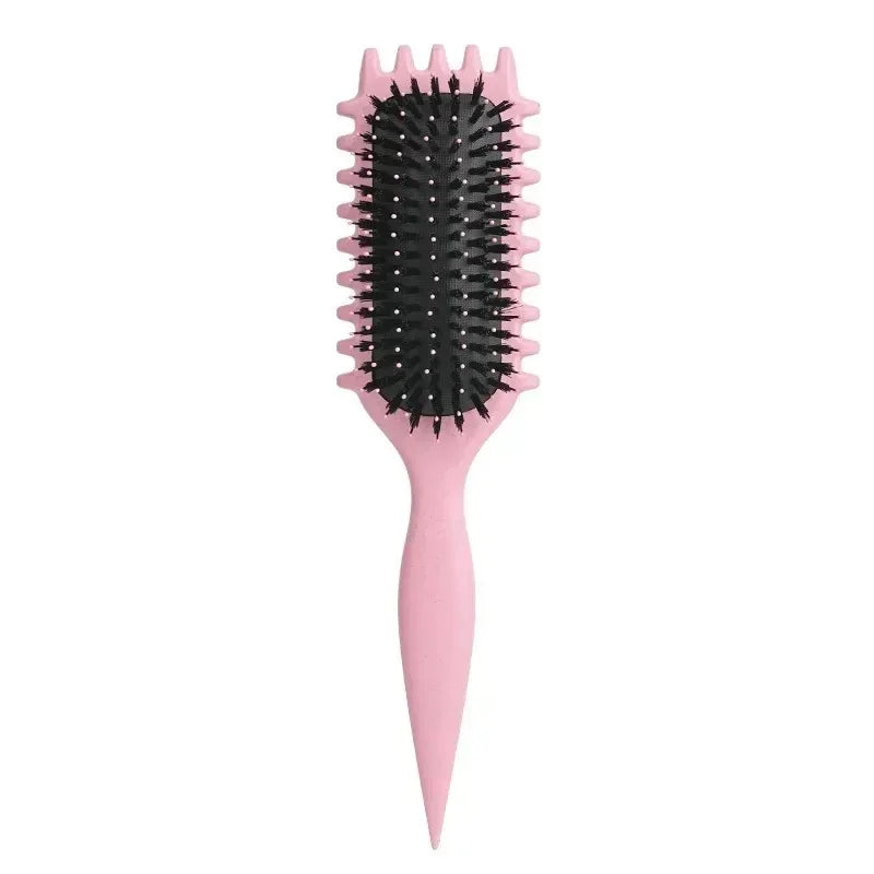 Salon Styling Curly Hair Styling Brush Curl Hair Brush for Combing and Shaping Men's and Women's Curls Reduce Pulling Tools