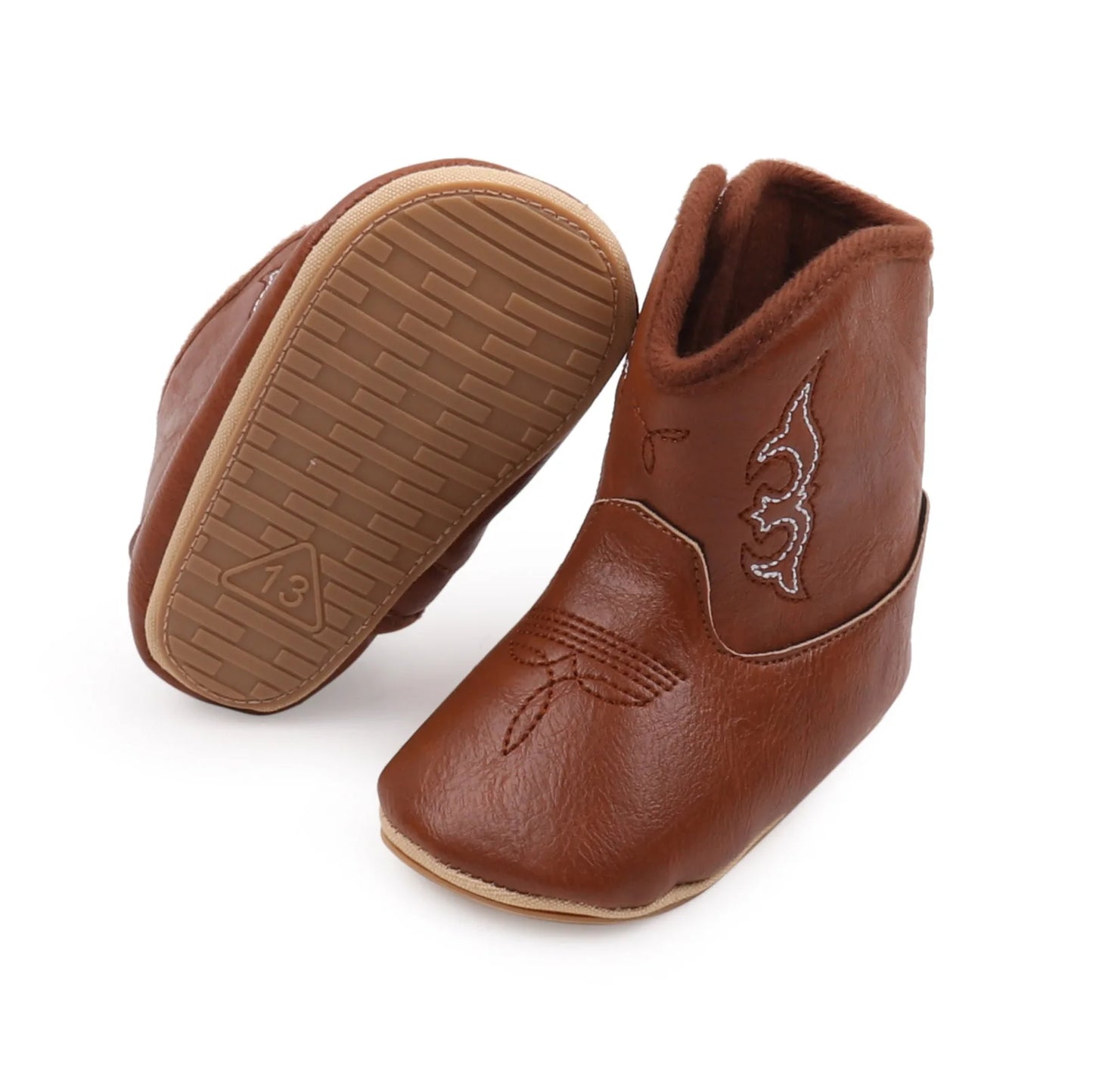 Baby Boots Made Of Soft PU and High-quality Cotton 2026 New Autumn and Winter Short Boots With Rubber Soles and Anti Slip Baby
