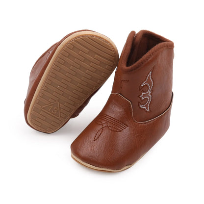 Baby Boots Made Of Soft PU and High-quality Cotton 2026 New Autumn and Winter Short Boots With Rubber Soles and Anti Slip Baby