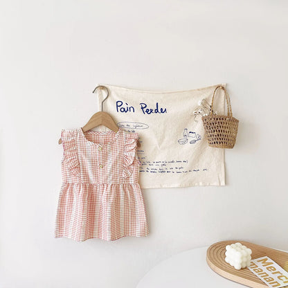 Sanlutoz Cute Princess Baby Girls Dress Comfortable Fashionable Sleeveless Kids Clothing Korean Style