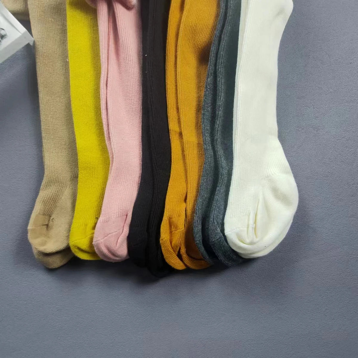 Baby Children's Pantyhose Spring And Autumn Female Baby Cute Solid Color High Waist High Elastic Overall Leggings Bib