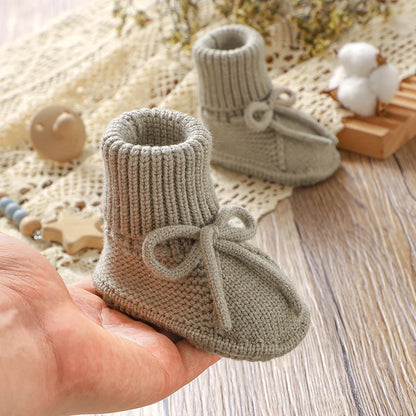 Breathable Non-Slip Infant Boys Girls First Walker Shoes Casual Solid Knitted Newborn Unisex Floor Pre walker Toddler Lightweight