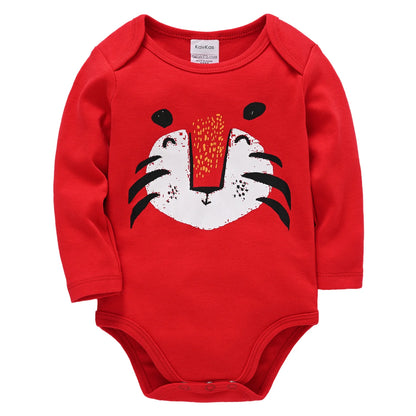 Kavkas Baby Clothes Boys Romper Newborn Infant Costume Cartoon Bodysuit Jumpsuit Family 100%Cotton 0-12Months For Bebes