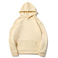 New Fashion Loose Hoodies For Men Spring and Autumn Casual Hooded Sweatshirt Men's Simple Tops Solid Color Thick Clothing Male