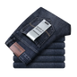 Wthinlee New Business Men's Jeans Casual Straight Stretch Fashion Classic Blue Black Work Denim Trousers Male Brand Clothing