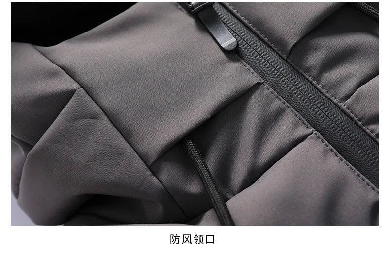 2025 Spring and Autumn New Men's Windproof Zipper Leisure Trendy Fashion Item High Quality Hooded Baseball Outdoor Sports Jacket