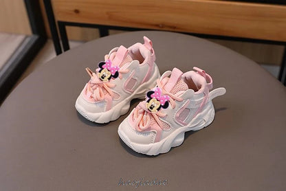 Mickey Minnie Baby Toddler Shoes For Boys Girls Breathable Mesh Little Kids Casual Sneakers Non-slip Children Sport Shoes