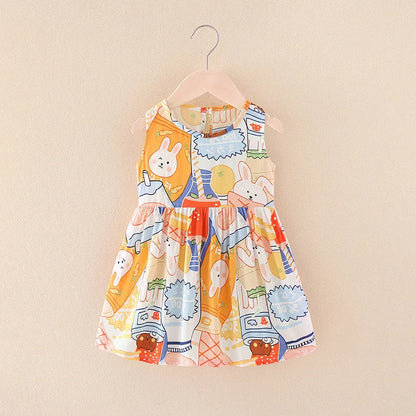 Baby Girls Clothes Summer Dress Flying Sleeve Newborn Infant Dresses Plaid Sleeveless Cotton Newborn Princess Dress Baby Girl