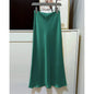 2026 Black Satin Skirt Women High Waist Elegant Long Skirts Street Fashion Summer Midi Skirt Office Slim Sexy Vintage Skirts