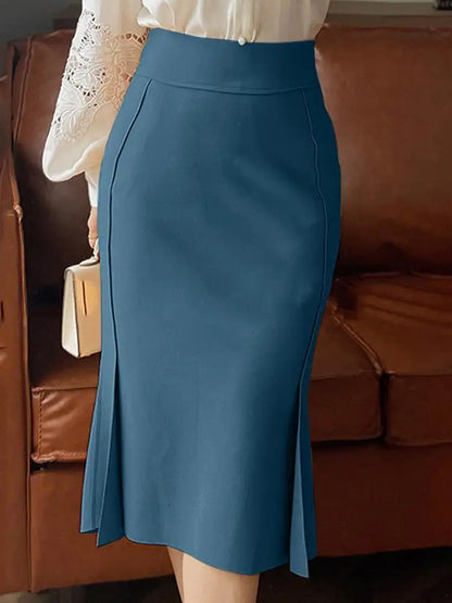ZANZEA Package Hip High Waist Fishtail Skirts Elegant Women Evangelical Knee-length Saias Office Mermaid Skirts Fashion 2026