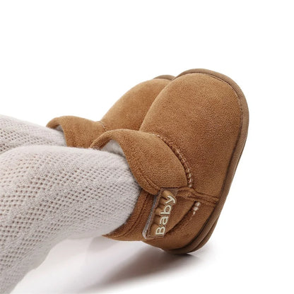 Suefunskry Baby Girls Boys Ankle Boots Non-slip Newborn Winter Snow Shoes Warm Flats Casual Walking Shoes for Toddler Infant