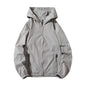 Men Waterproof Long Sleeve Jacket Hooded Coat Outwear Casual Simple Windbreaker Breathable Sports Couple Jackets Male Hooded