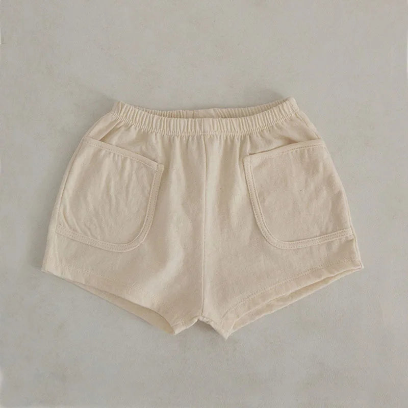 Summer Baby Boys Tank Top Tees Shorts Set 100% Cotton Solid Vest Shorts Toddler Two Pieces Sets