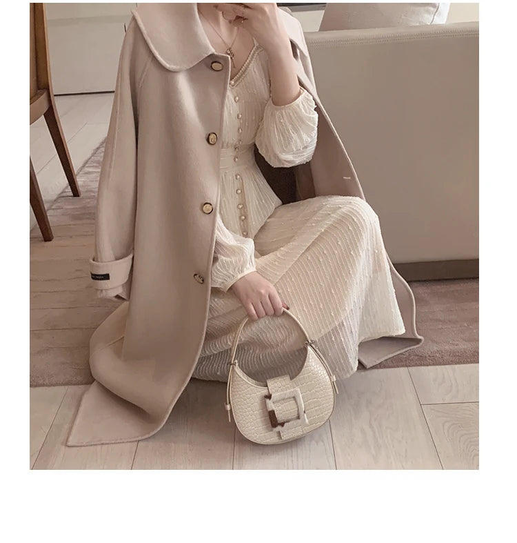 2026 Summer New Women Fashion Elegant White Midi Dresses Vintage Princess Female Party A Line Clothes Prom Robe Vestdios