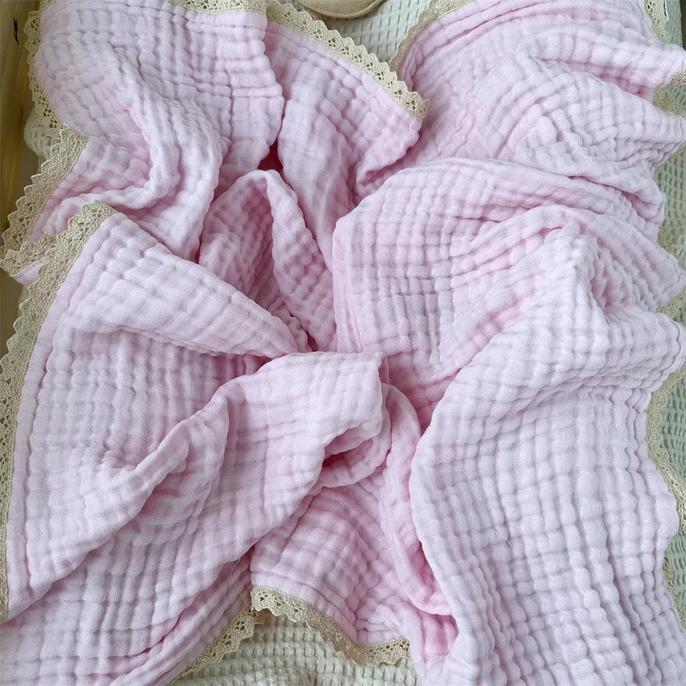 Baby Blanket Newborn 6 Layers Muslin Swaddle Wrap Soft Toddler Kids Bath Towel Infant Baby Crib Stroller Receiving Blankets