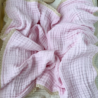 Baby Blanket Newborn 6 Layers Muslin Swaddle Wrap Soft Toddler Kids Bath Towel Infant Baby Crib Stroller Receiving Blankets