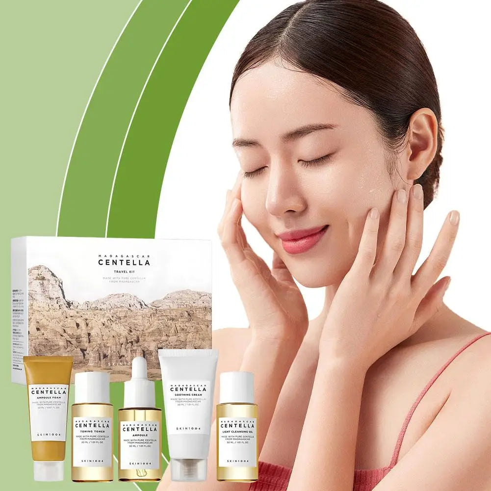Centella Travel Skin Care Set Moisturizing Face Serum Brightening Soothing Cream Centella Travel Skincare Set Gifts