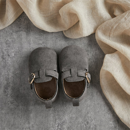 0-18M Newborn Baby First Walking Shoes Soft Cow Suede Sole Rubber Non-slip Walking Shoes Newborn Boys Girls Casual Flats