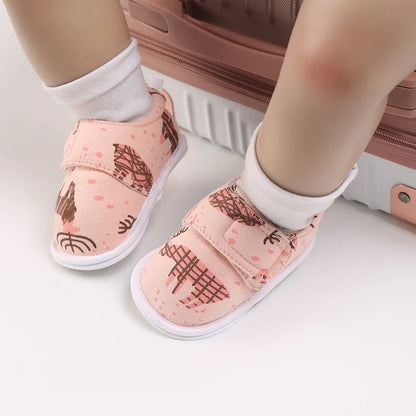 Spring and Autumn Women's Baby Casual Sports Shoes Soft Sole Anti slip Indoor and Outdoor Walking Shoes First Step Walking Shoes
