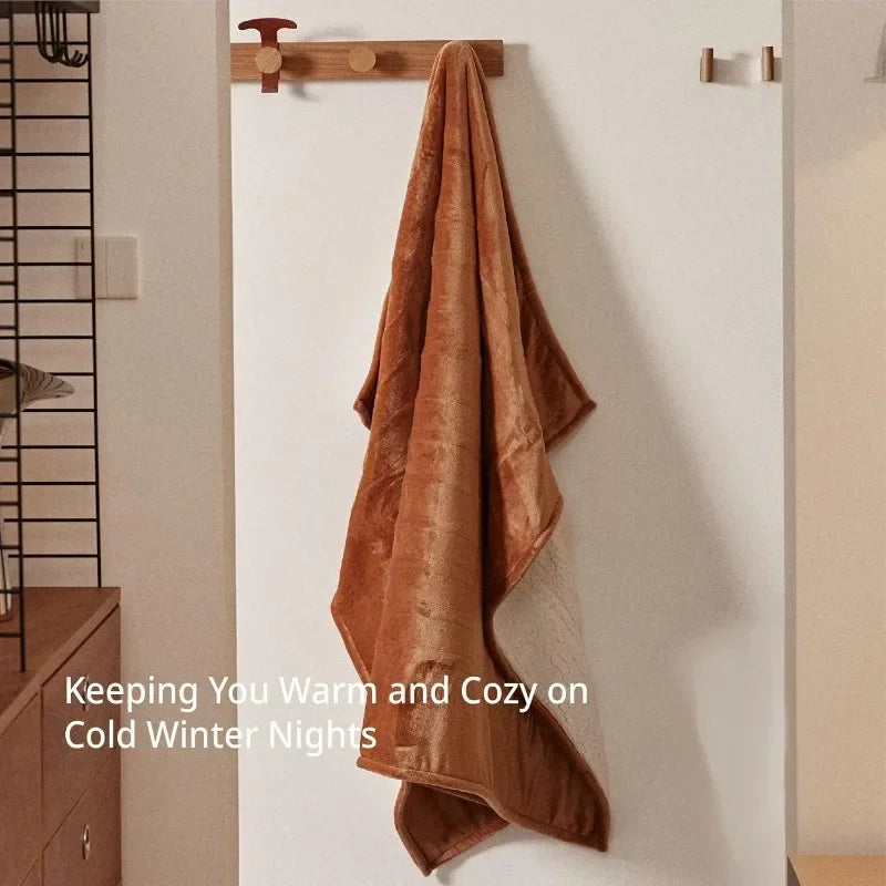 Heated Blanket Electric Throw 50''X60''-Soft Silky Plush Electric Blanket with 4 Heating Level & 3 Hour Auto Off Heating Blanket