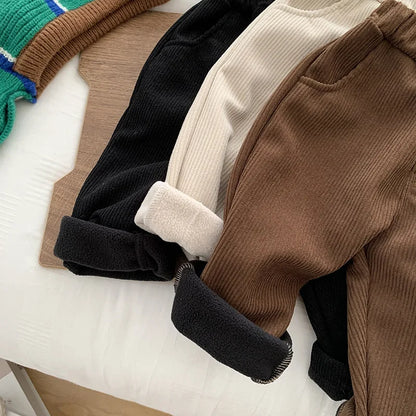 MILANCEL 2025 Spring Autumn Solid Kids Boys Straight Pants Fashion Children Clothing Trousers Brief Jeans for 1-6 Years