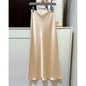 2026 Black Satin Skirt Women High Waist Elegant Long Skirts Street Fashion Summer Midi Skirt Office Slim Sexy Vintage Skirts