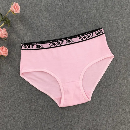3Pcs Fashion Letter Edge Girl Underwear Development Period Cotton Comfortable Underwear Girl Briefs Girls Briefs 8-16 Years