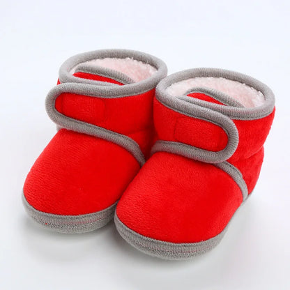 Newborn Toddler Warm Boots Winter First Walkers baby Girls Boys Shoes Soft Sole Fur Snow Booties Kids Snow Boots for 0-18M Bebe