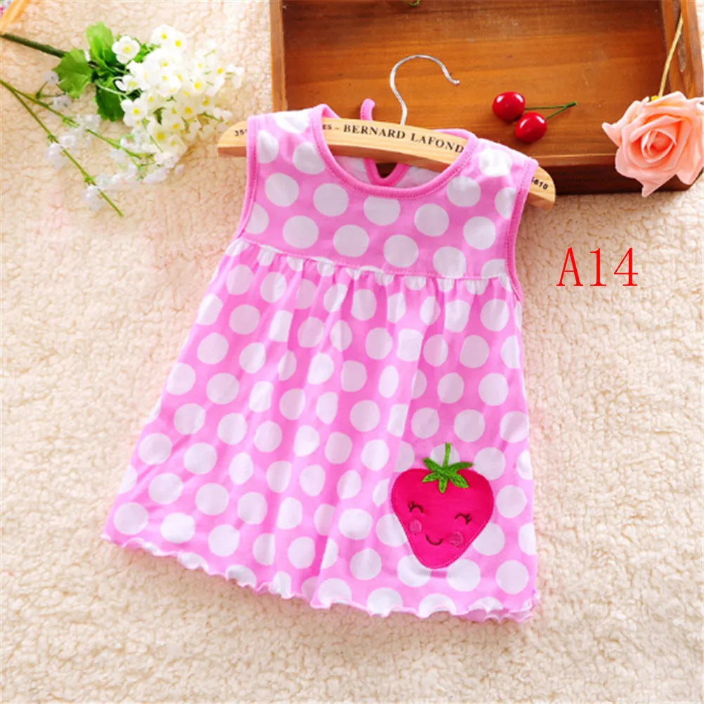 0-24M New born Cotton Flower Sleeveless Dresses Baby Girls Summer Multi Pattern Clothes Kids Princess Dress for 0-2Y Children