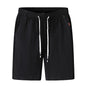 New Men's Cotton Linen Shorts Pants Male Summer Breathable Solid Color Linen Trousers Fitness Streetwear Loose Lace up Bottoms