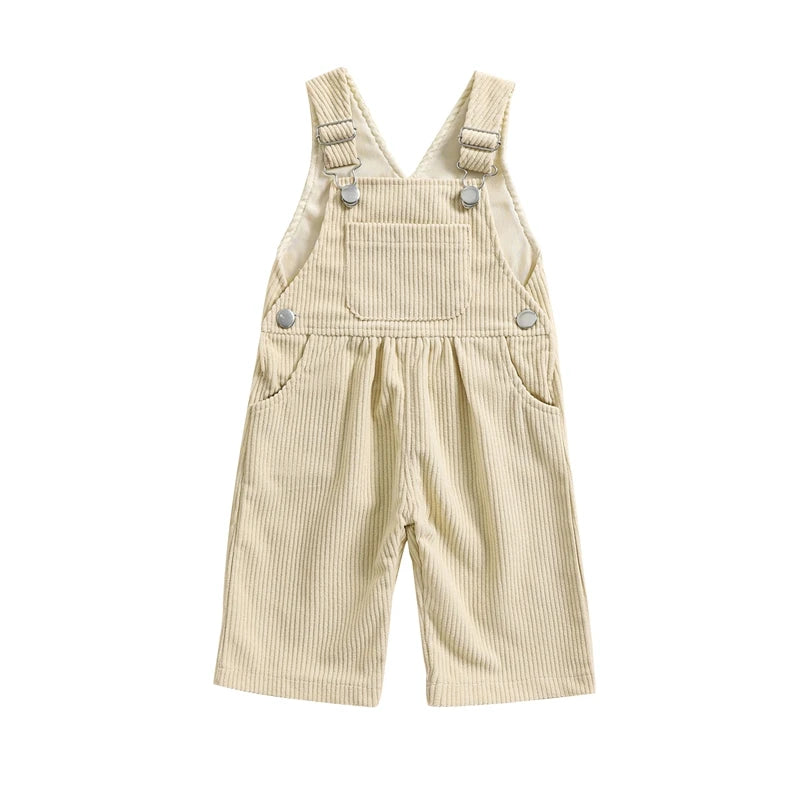 2025 Lorrainian 3-24M Baby Girl Summer Overalls Infant Wide Leg Solid Color Jumpsuit Front Pocket Suspender Pants Outfits